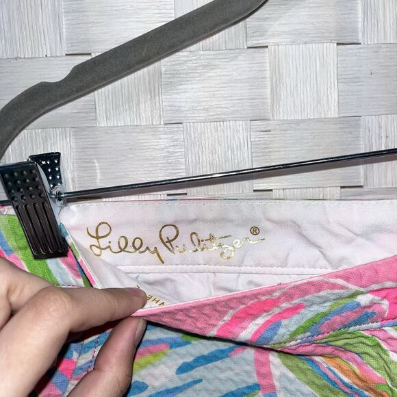 Lilly Pulitzer Womens Buttercup Floral Tropical Scallop Shorts Size 2 Preppy - Picture 6 of 9